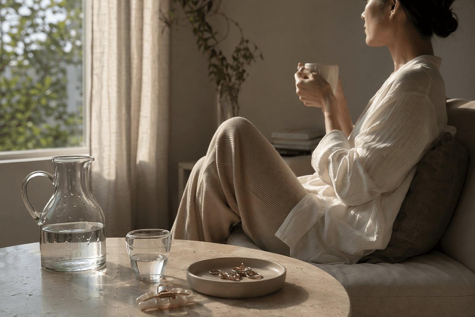 BHAB skincare in a calm setting for balanced everyday care.