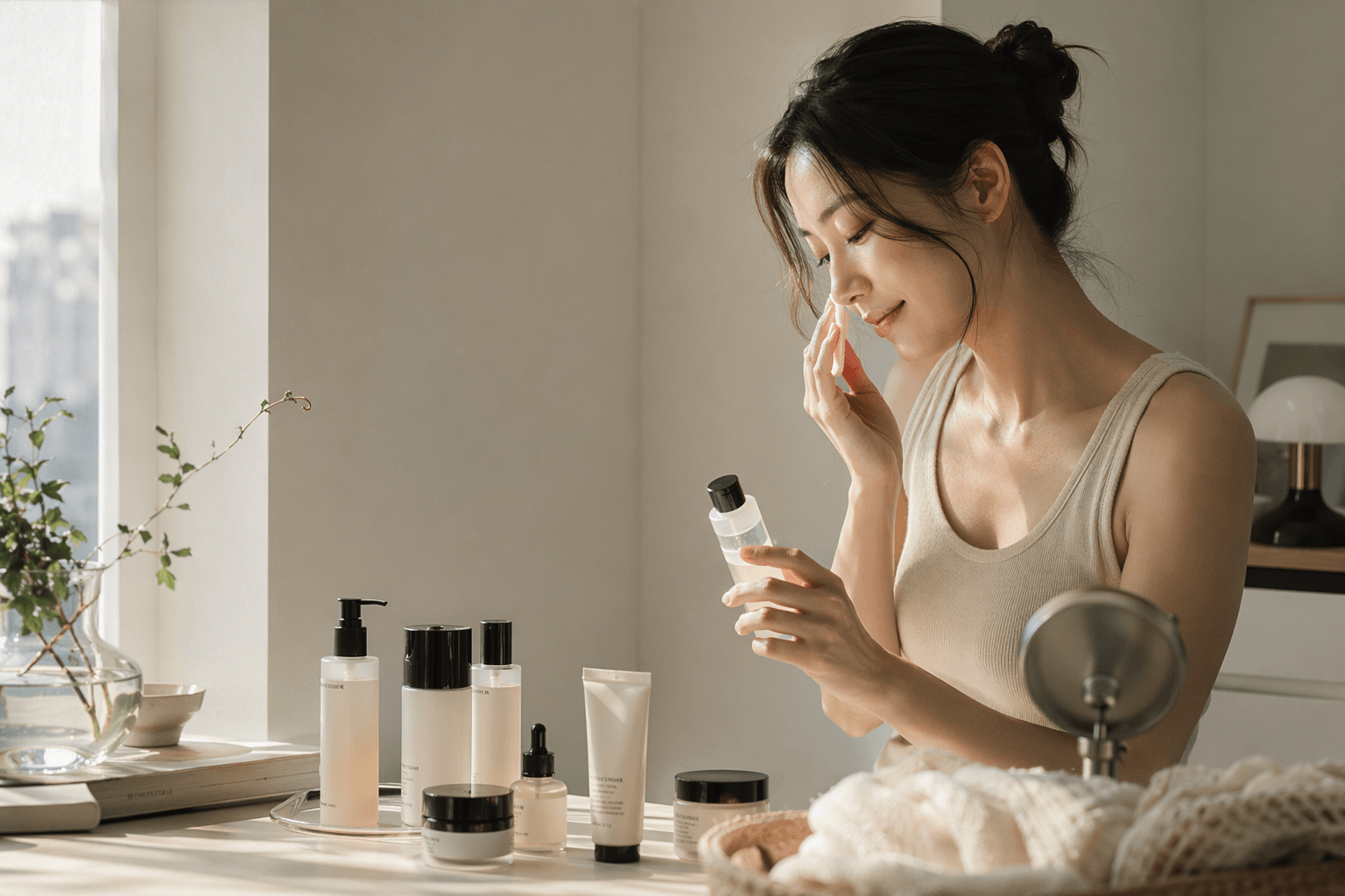 Made for balanced skin, Slow Chaga care arranged for everyday use.