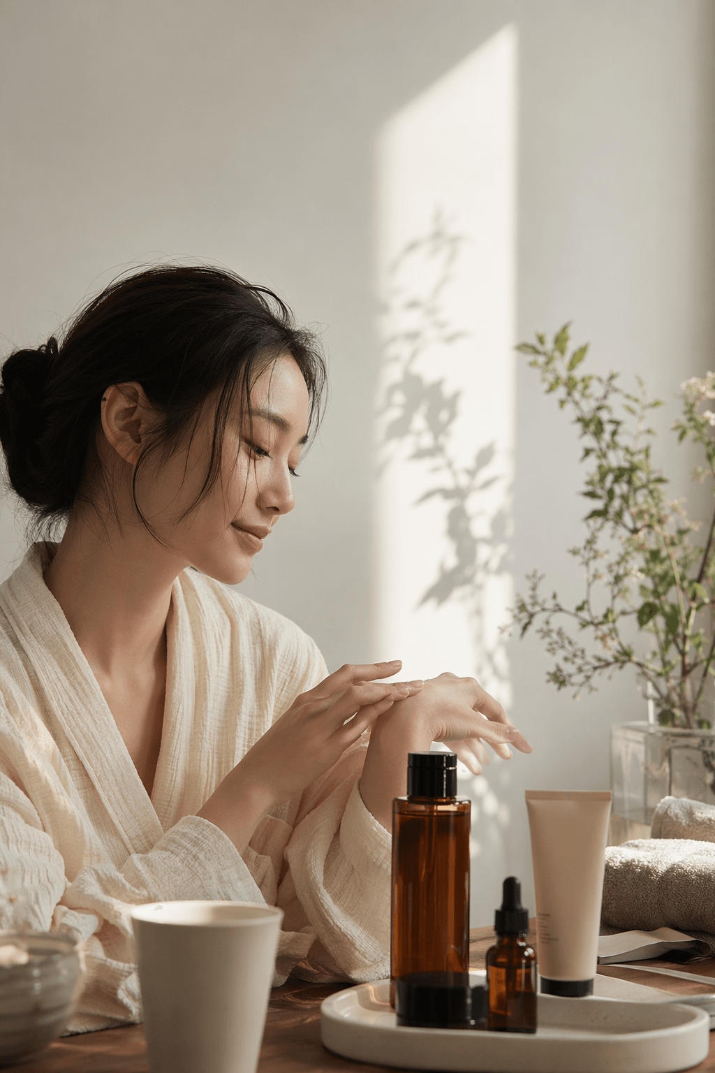 Made for balanced skin, Slow Chaga care arranged for everyday use.