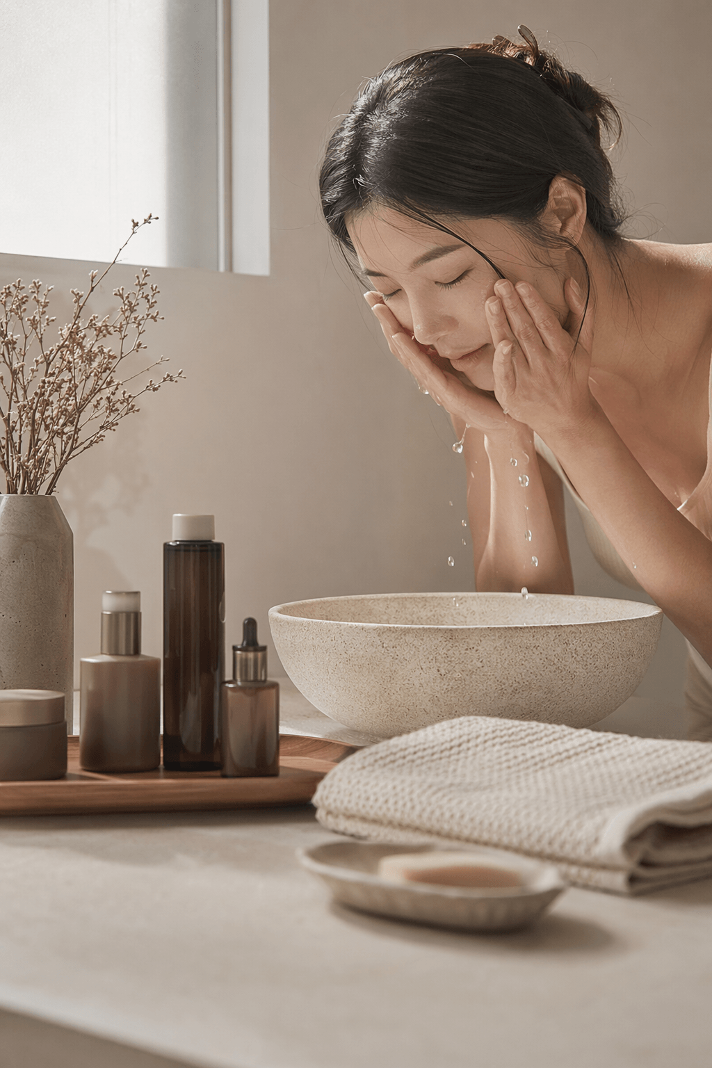 Crafted with calm skincare textures and everyday Slow Chaga essentials.